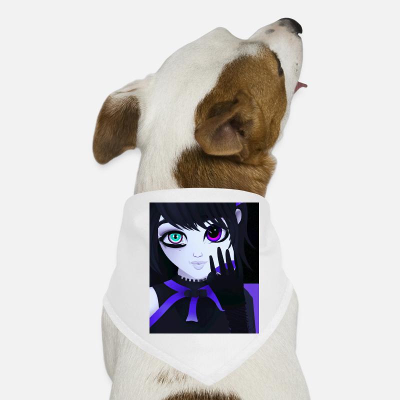 Goth Anime Vaporwave mignon et effrayant Goth Bandana pour chien