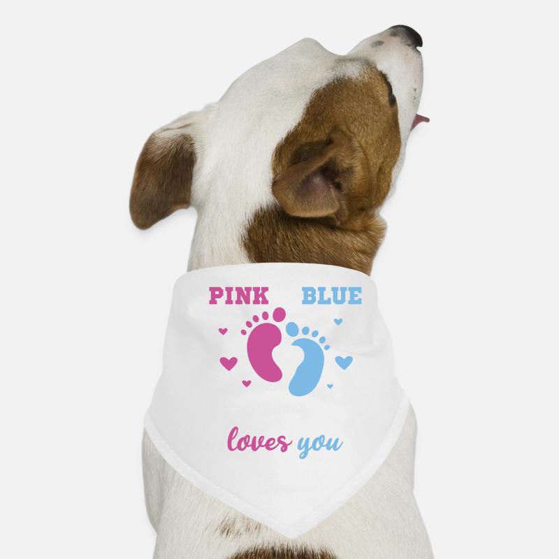 Pink Oder Blue Daddy Liebt Dich Vater Geschlecht Hunde-Bandana