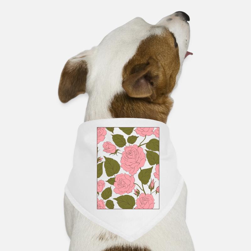 Aesthetic Rose Pattern Floral Baroque Hunde-Bandana