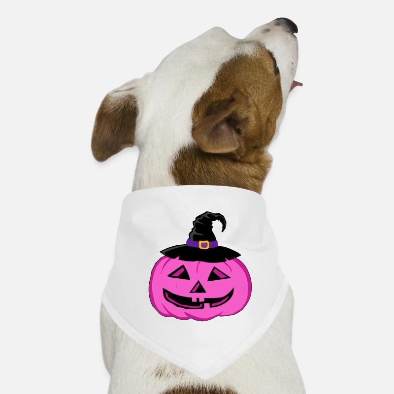 Citrouille violet sorciere Halloween Bandana pour chien