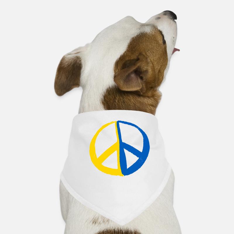 Stand with Ukraine Peace No War Hunde-Bandana