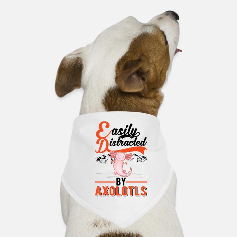 Facilement distrait par les axolotls Schwanzlurch Bandana pour chien