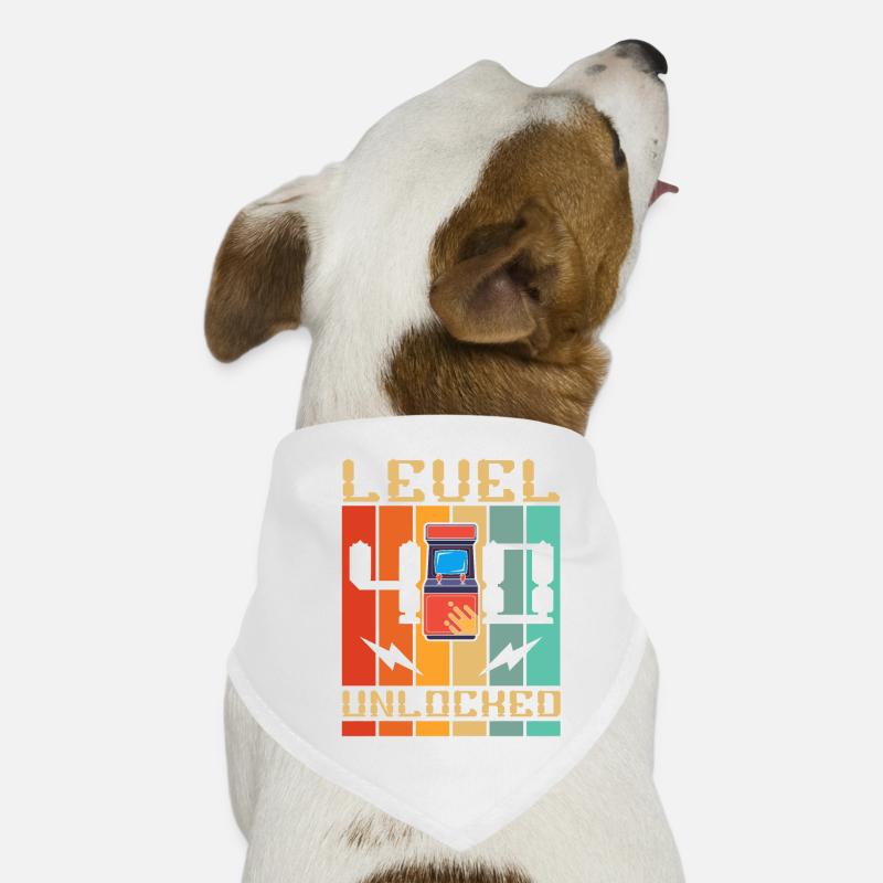 Level 40 Freigeschaltet Arcade Machine Gamer 40. Hunde-Bandana