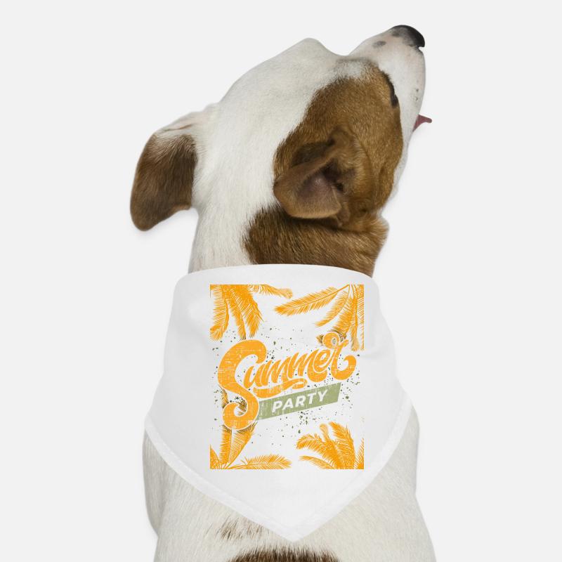Summer, summer, summer party with palm tree saying Dog Bandana