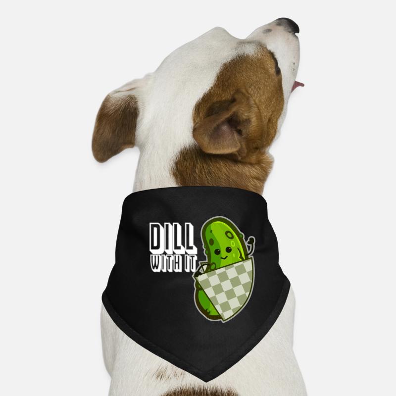 Drôle de cornichon à l’aneth avec ça! Humour Concombre Vegan Bandana pour chien
