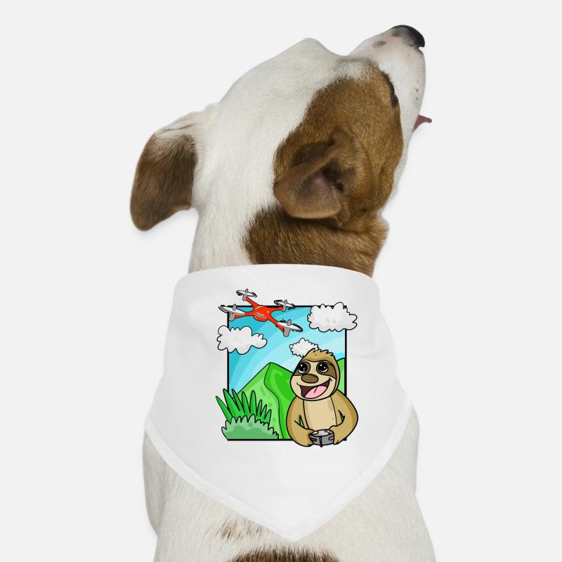 Sloth with Quadcopter - Drone Motif Dog Bandana