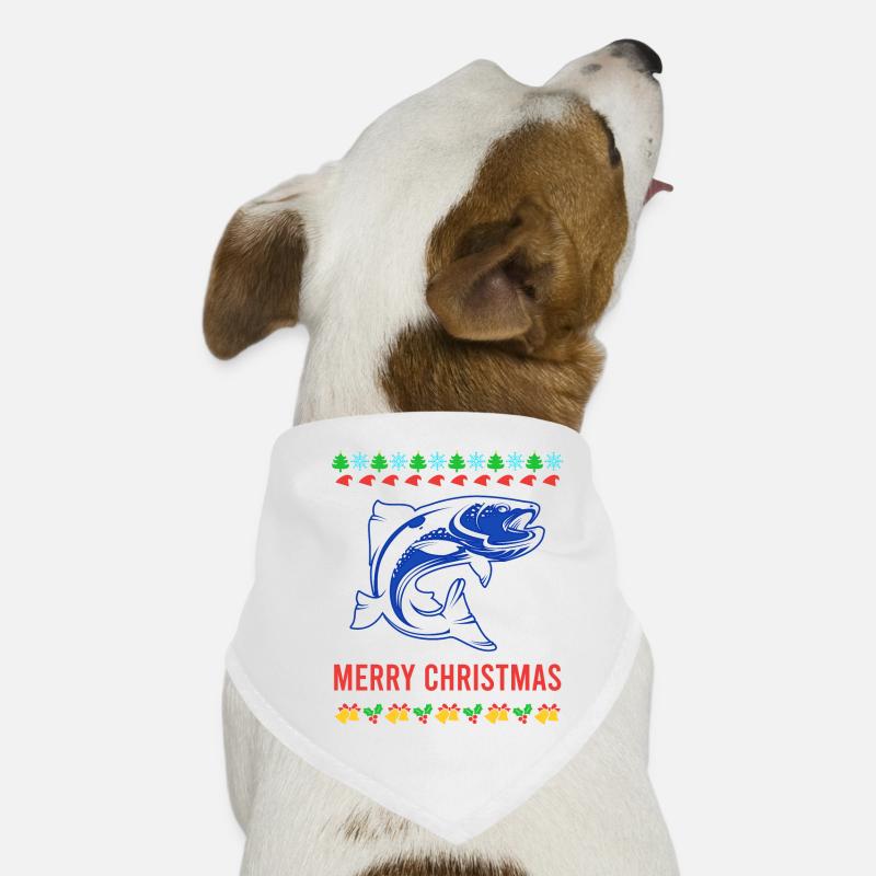 Merry Fishmas Ugly Christmas Fish Dog Bandana