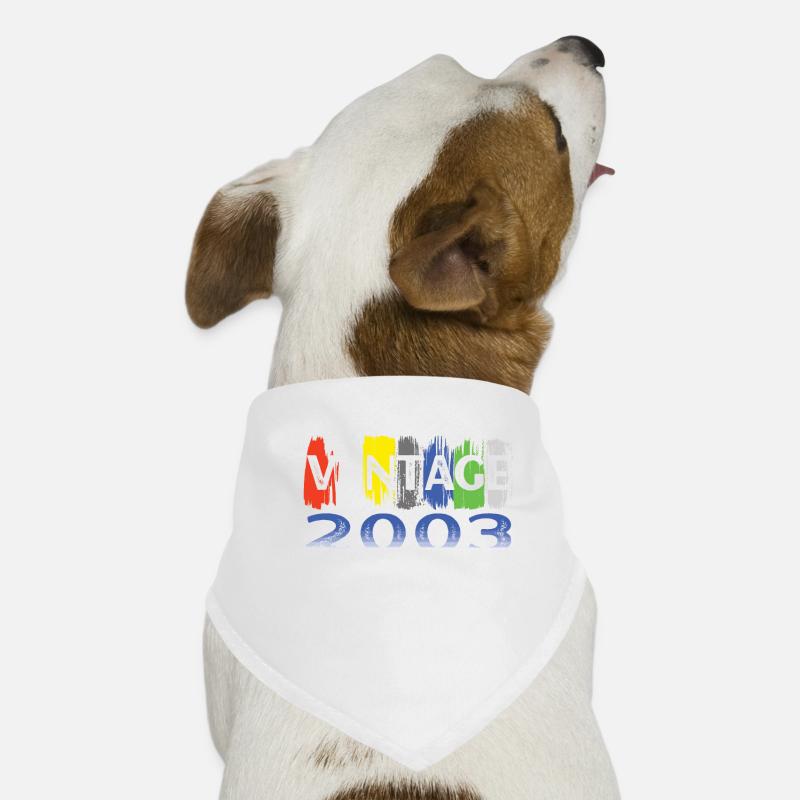 Fantastisch Seit 2003 Retro 19. Bitrthday Hunde-Bandana