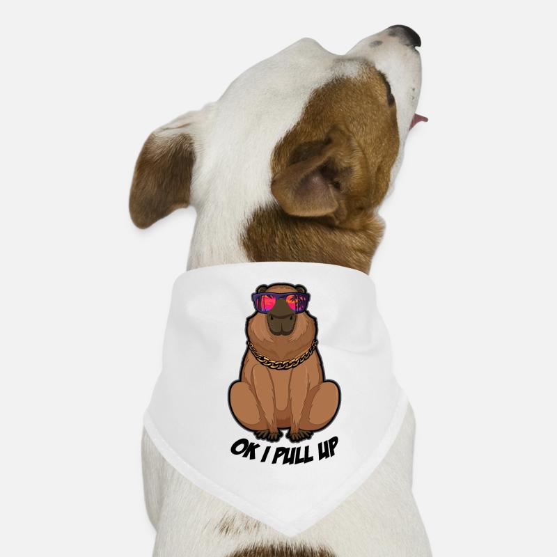 Ok I Pull Up Funny Capybara Glasses Dank Rodent Dog Bandana