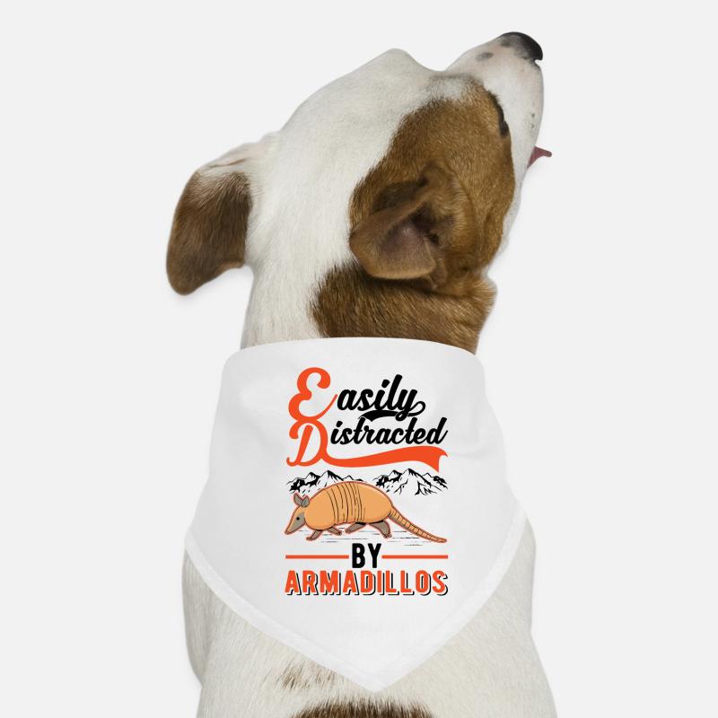 Easily distracted by Armadillo's Armadillo Dog Bandana