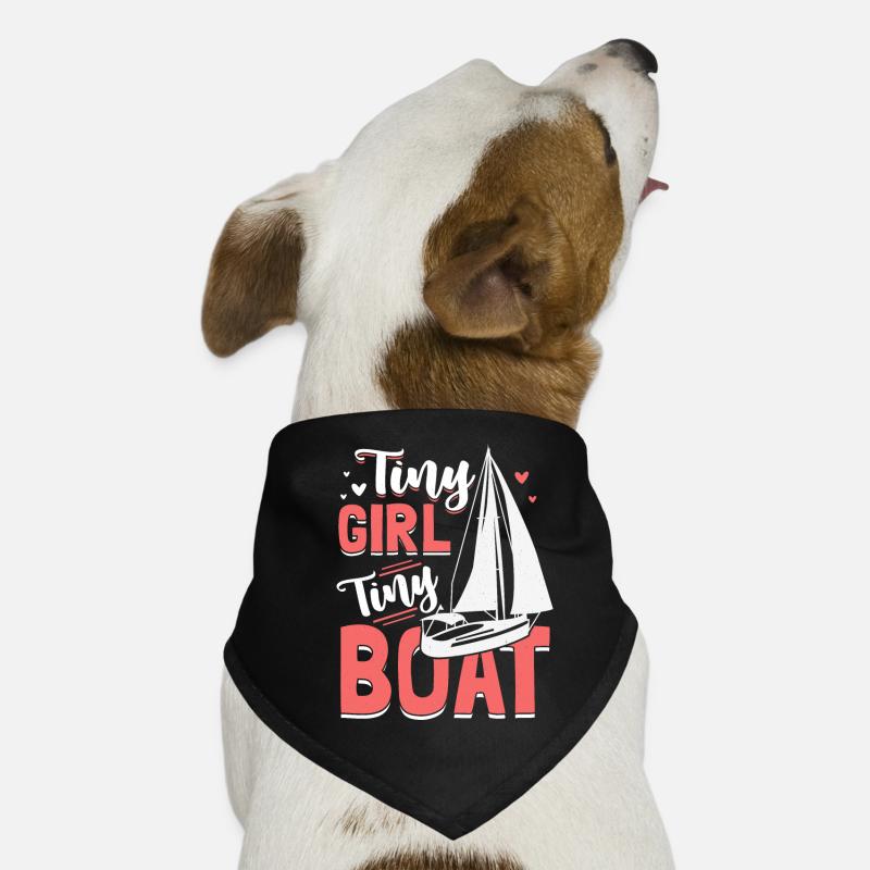 Kleines Mädchen Kleines Boot Segelschule Ostsee Hunde-Bandana