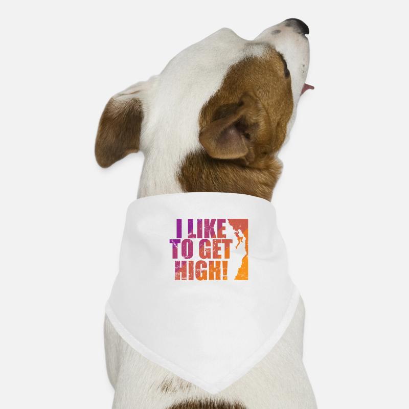 I Like to get high Bouldering Climbing Hobby Dog Bandana