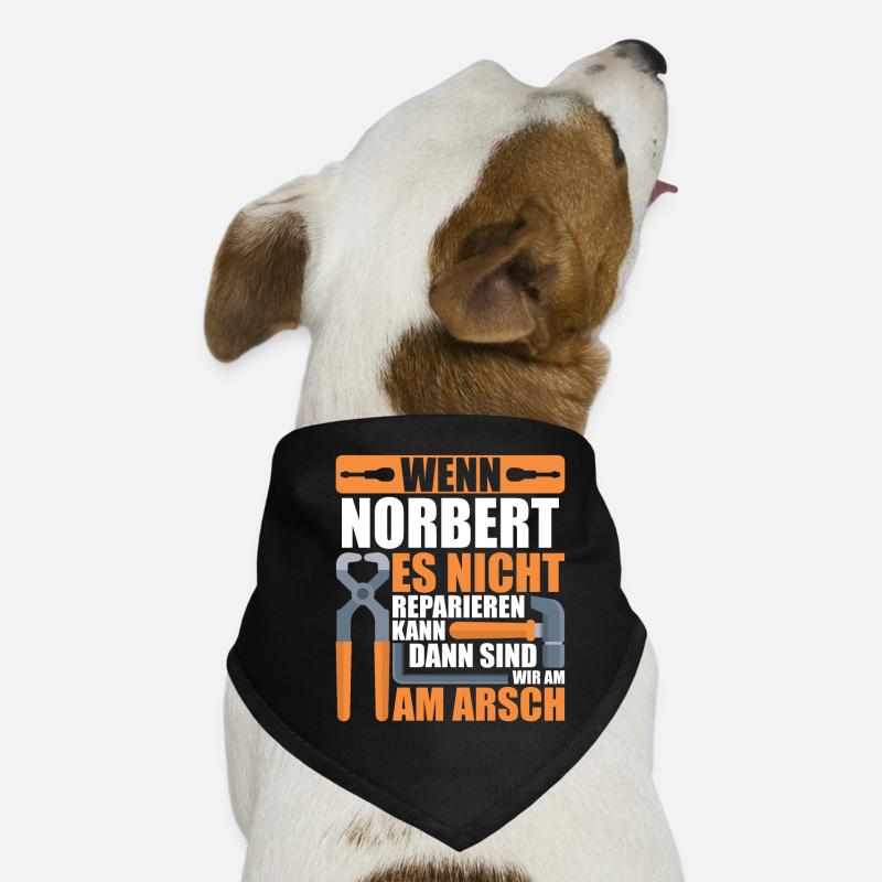 Vorname Norbert Name Geburtstag Geschenk Hunde-Bandana