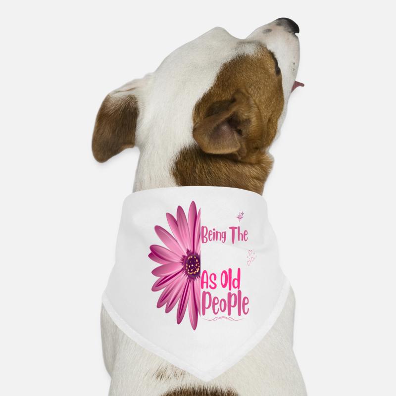 It's Weird Being The Same Age As Old People Flower - Hunde-Bandana - Weiß