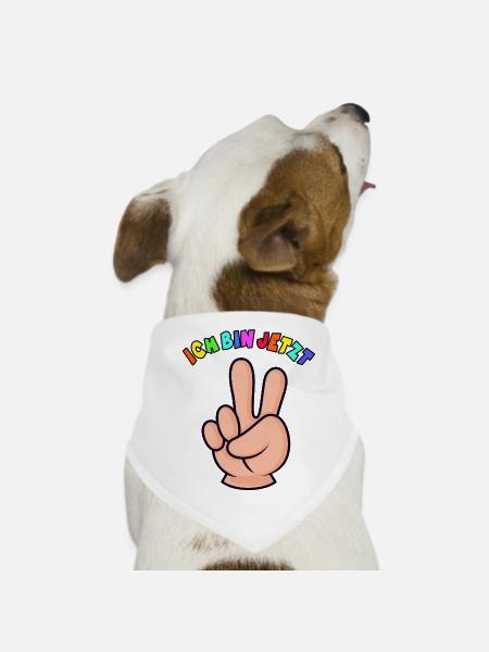 2.Geburtstag Kleinkind Geschenk 2 Finger - Hunde-Bandana - Weiß - Vorne