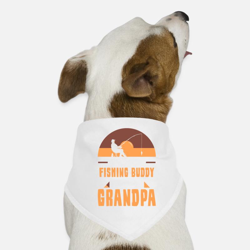 Mon compagnon de pêche préféré m’appelle Grandpa Fishing Bandana pour chien