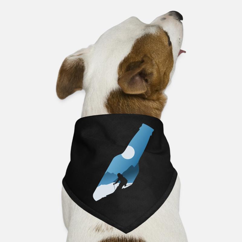 Après-ski Bière Ski Montagne Ski Bandana pour chien