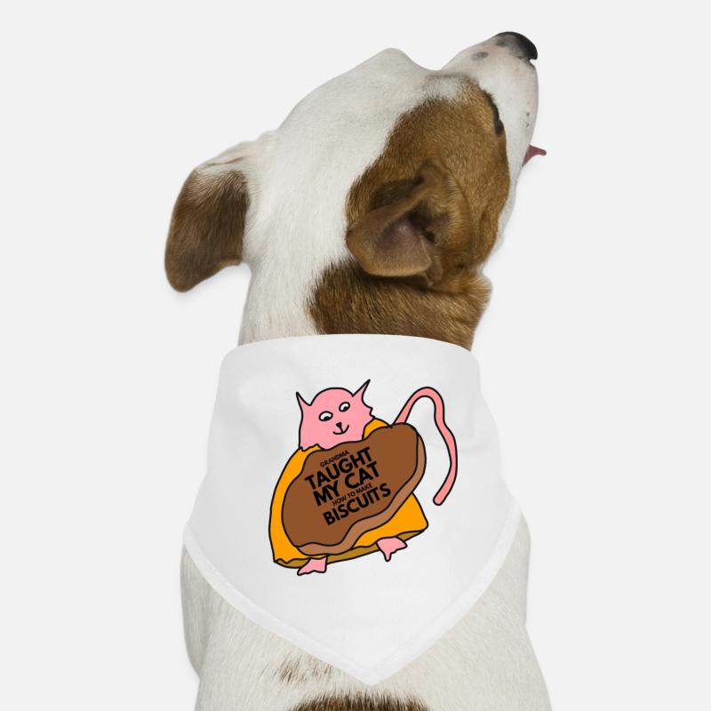 Grandma Taught My Cat How To Make Biscuits Dog Bandana