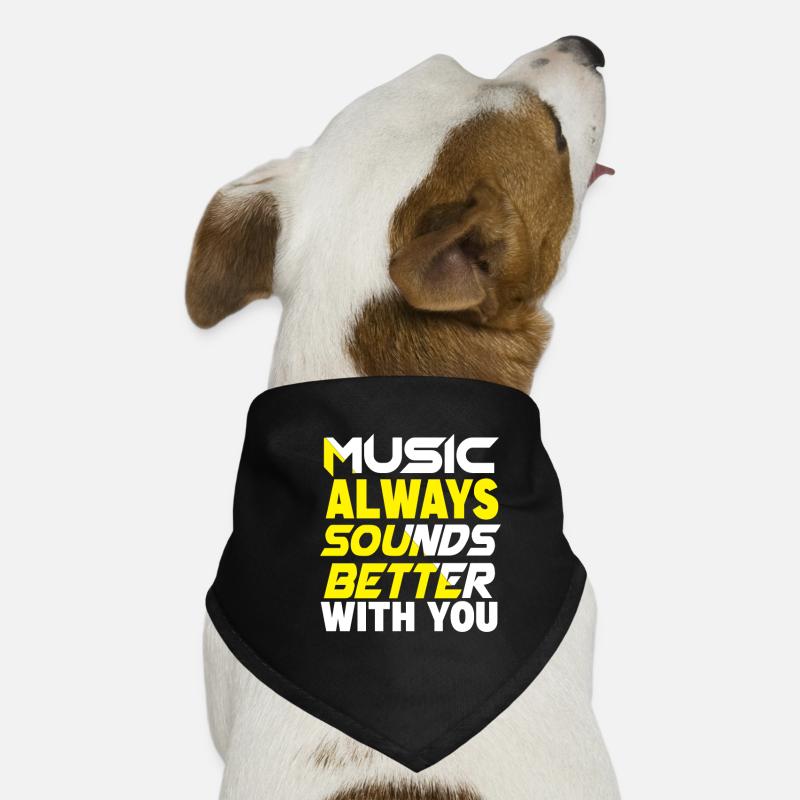 Mit dir klingt Musik immer besser Hunde-Bandana