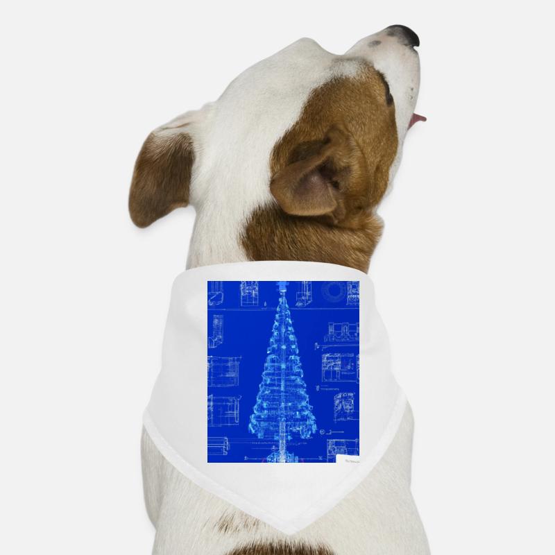 Weihnachten Weihnachtsbaum Schematic Blaupause Hunde-Bandana