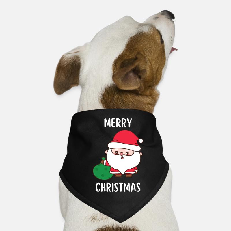 Joyeux Noël Drôle de Chemise de Noël Bandana pour chien