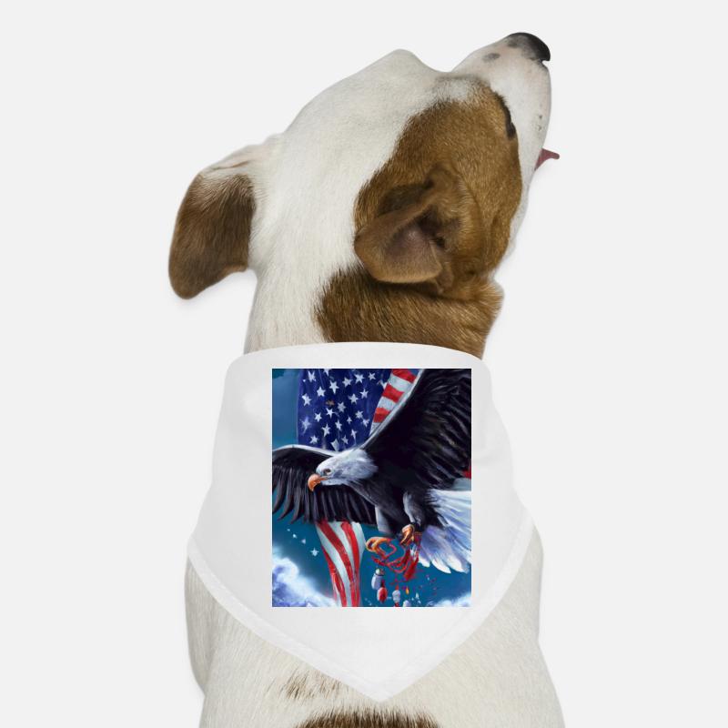 Pygargue à queue blanche de Noël américain avec Bandana pour chien