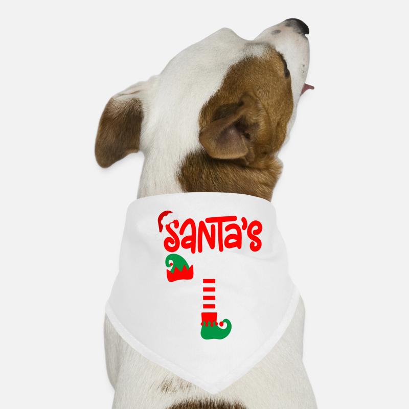 Le plus doux elfe du Père Noël - Bandana pour chien - blanc