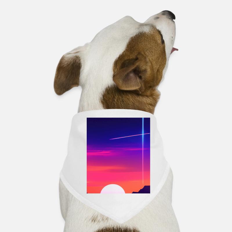 Vaporwave Sun Synthwave Sunset Bandana pour chien