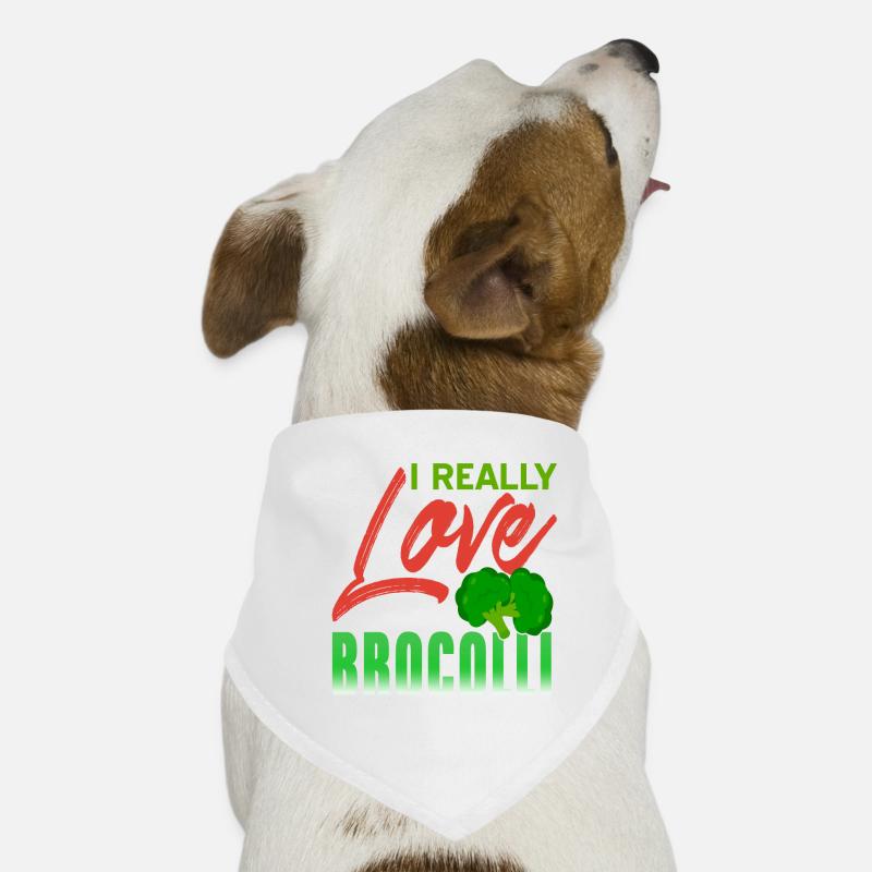 I Really Love Broccoli Retro Strong Immune System Hunde-Bandana