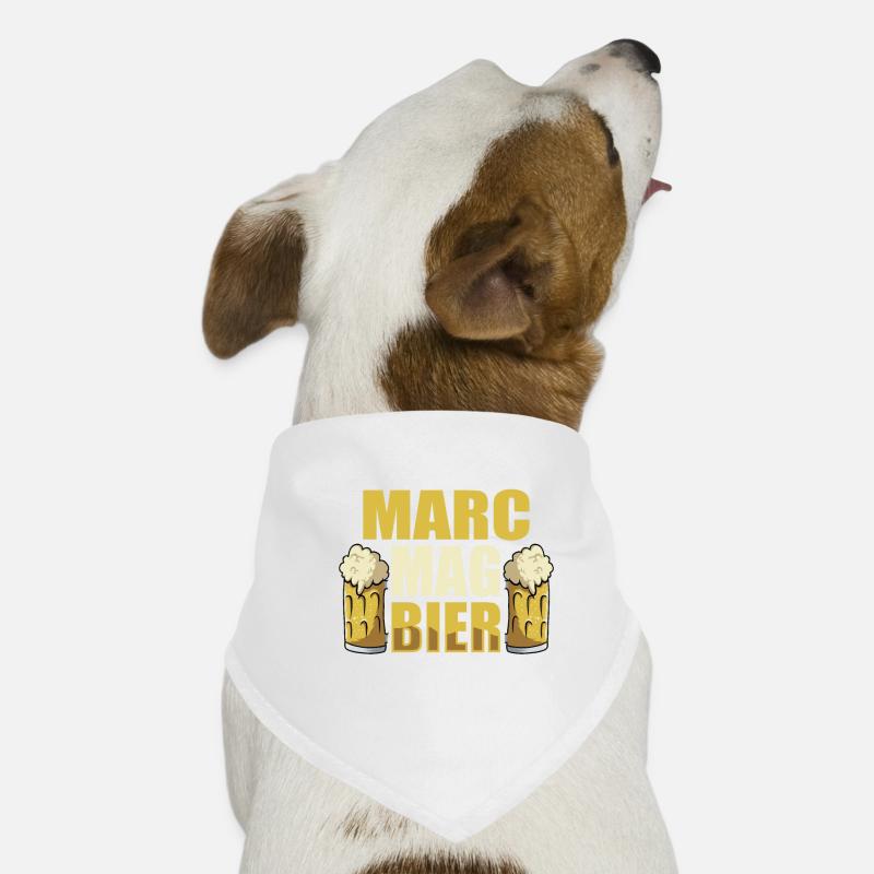 Marc mag Bier Name Geburtstag Hunde-Bandana