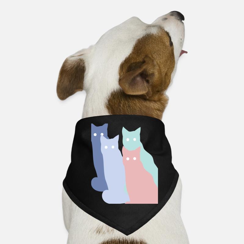 Chats pastels Bandana pour chien