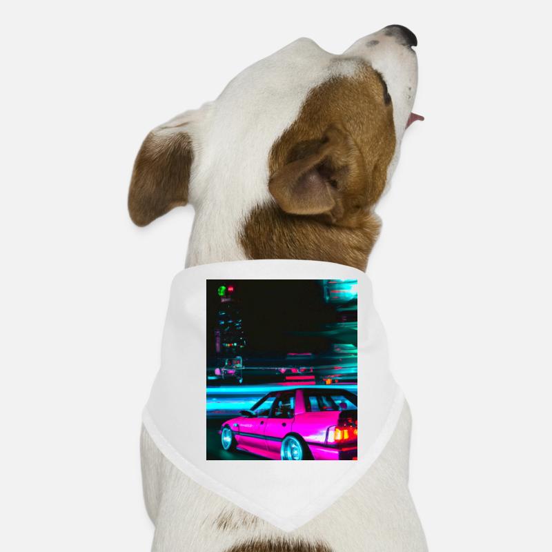 Vaporwave Aesthetic Synthwave Car Dog Bandana