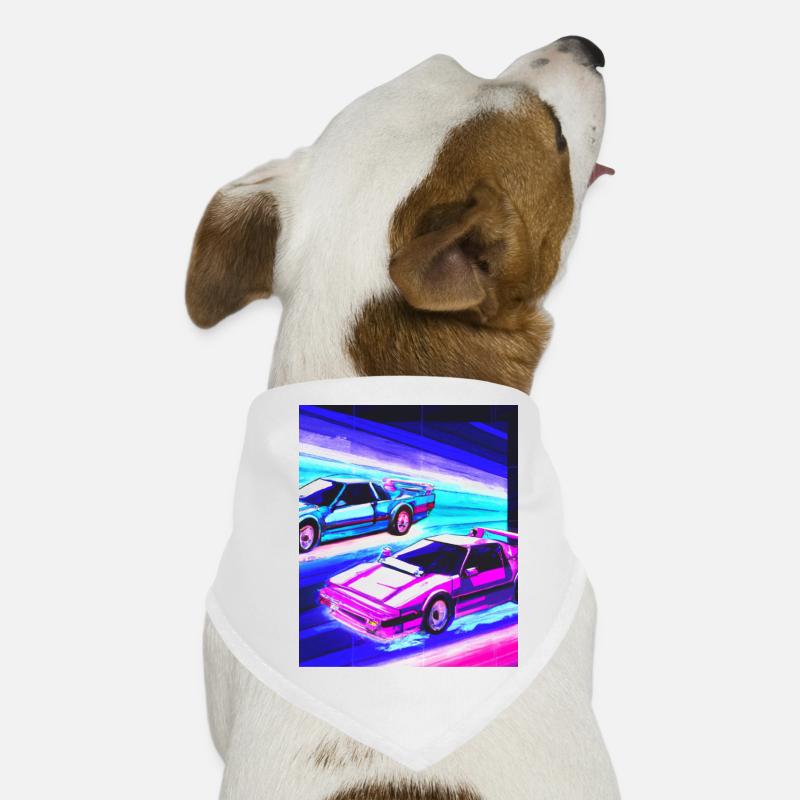 Vaporwave Esthétique Synthwave Car Bandana pour chien