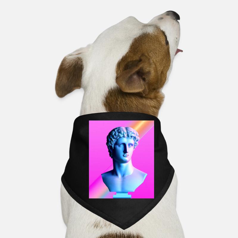 Vaporwave Statue Buste romain Bandana pour chien