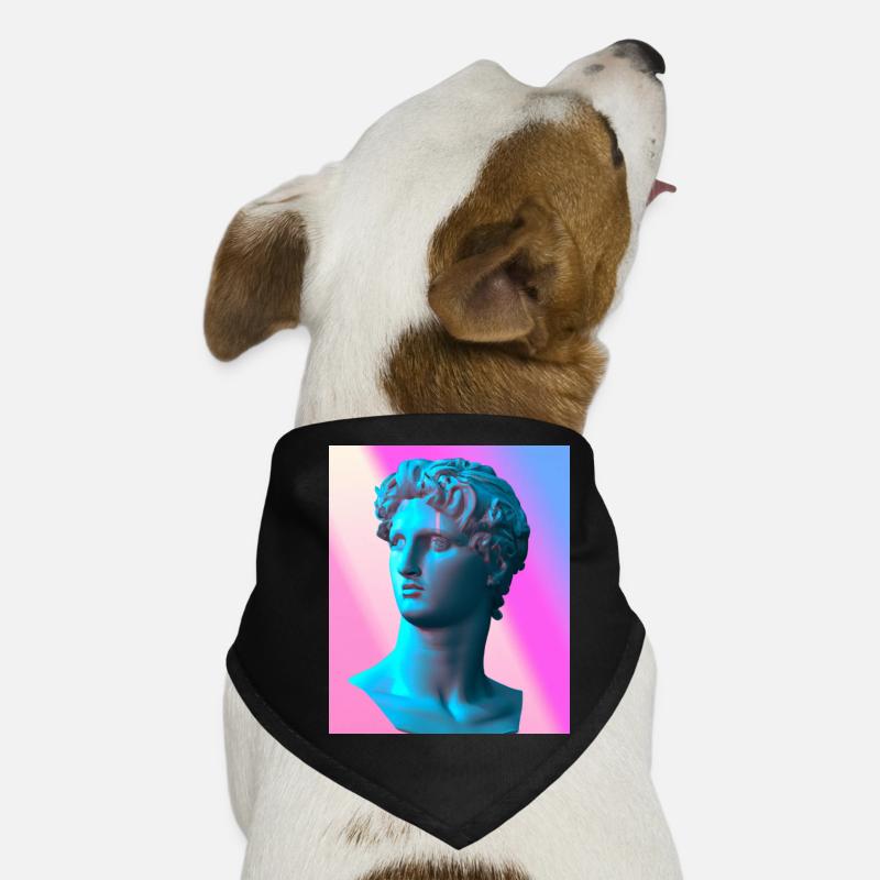 Vaporwave Statue Buste romain Bandana pour chien
