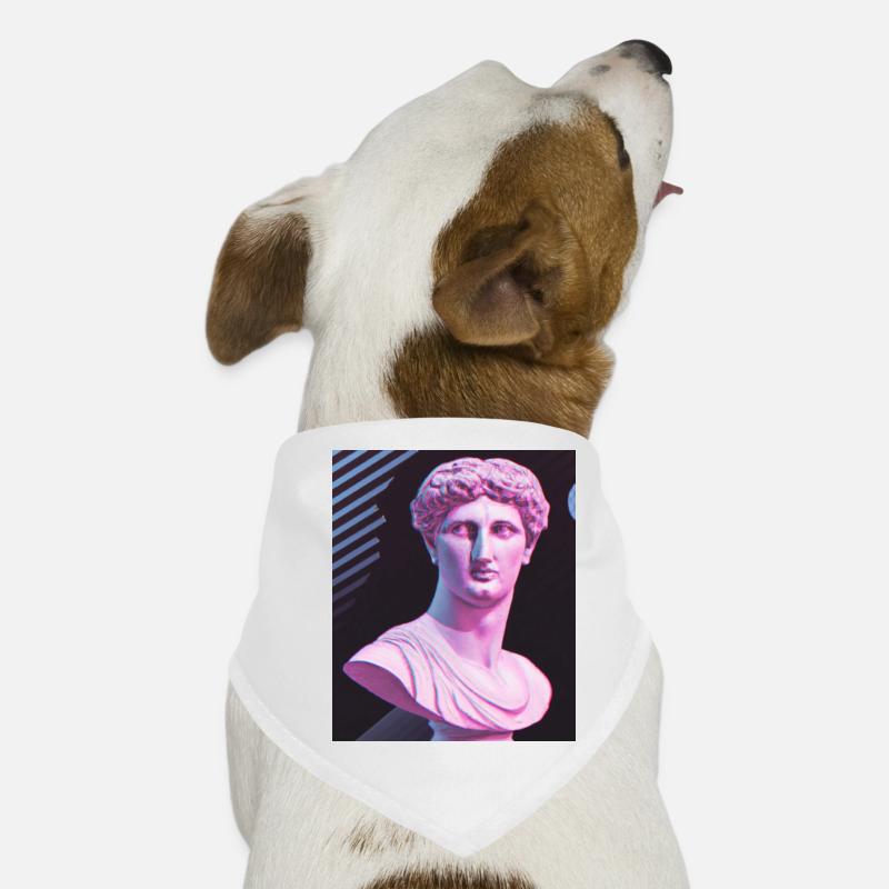 Vaporwave Statue Buste romain Bandana pour chien