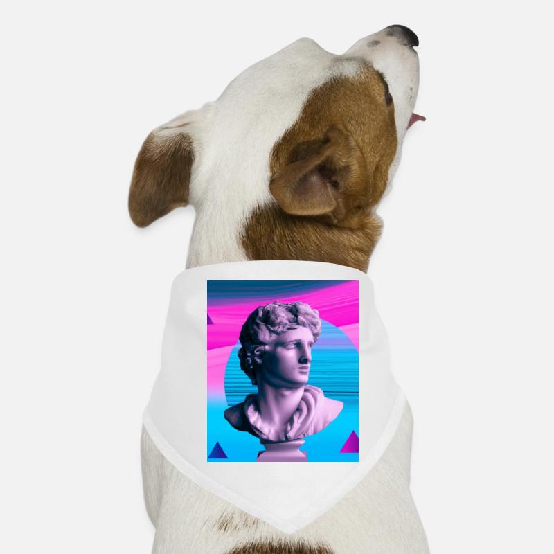 Vaporwave Statue Buste romain Bandana pour chien