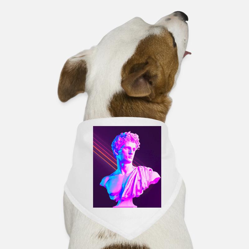 Vaporwave Statue Buste romain Bandana pour chien