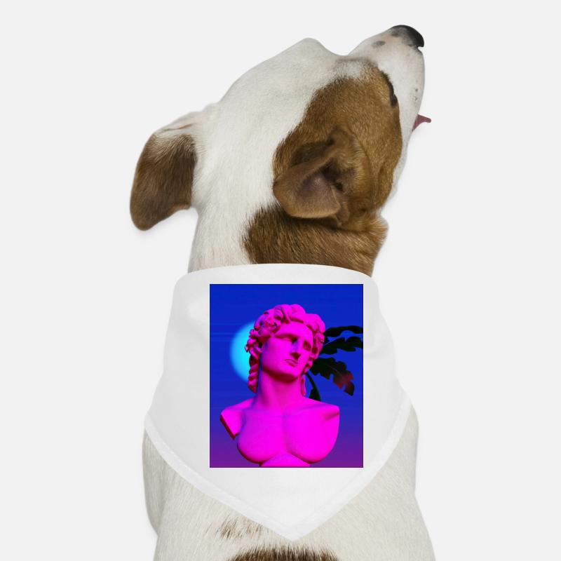 Vaporwave Statue Buste romain Bandana pour chien