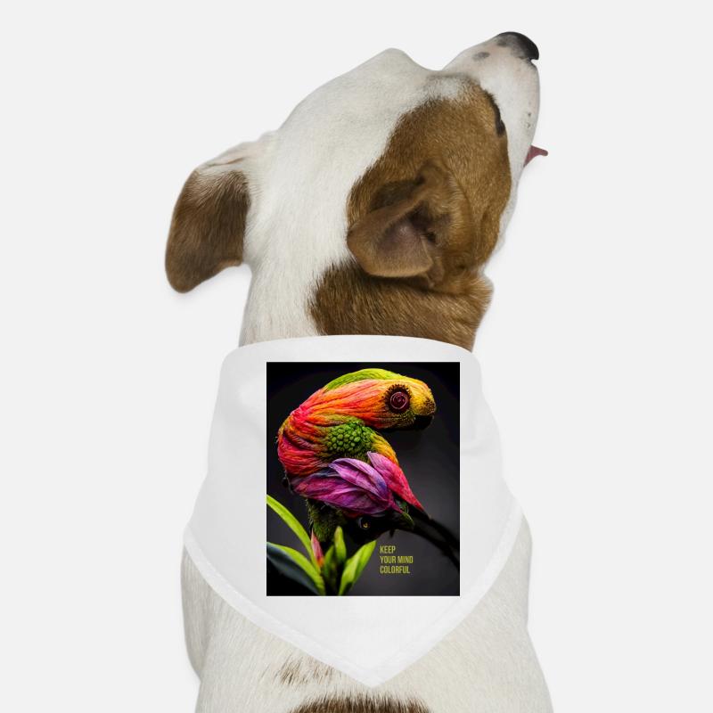 Colorful parrot for all sharp minds Dog Bandana