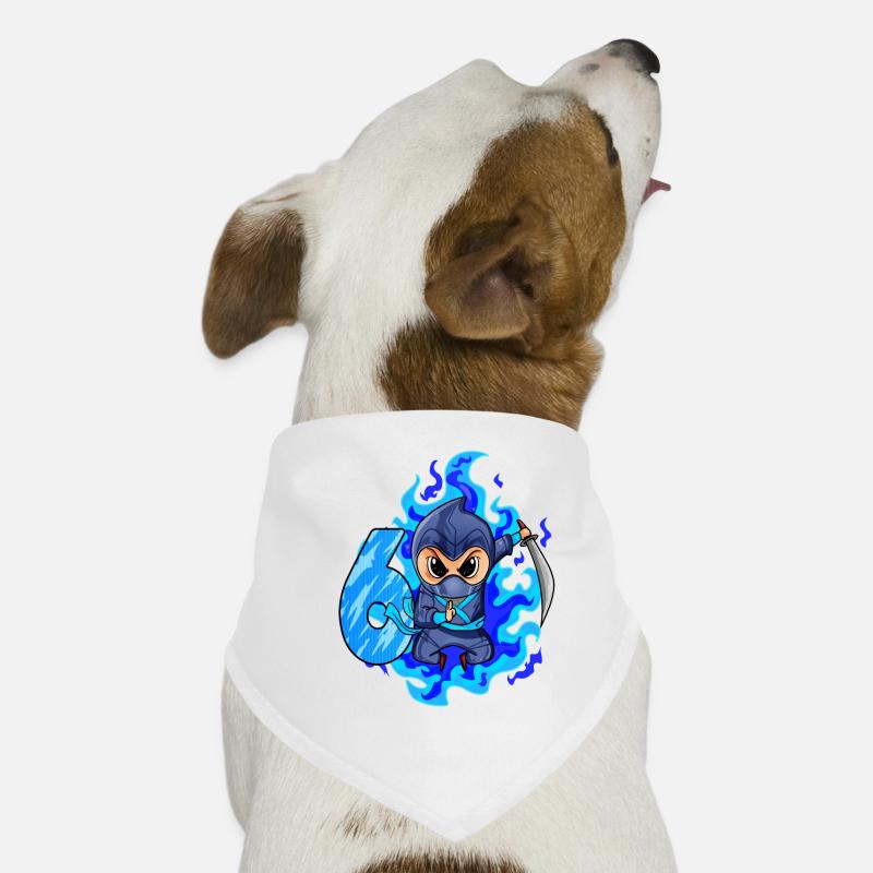 6. Geburtstag Junge 6 Jahre alt Ninja Hunde-Bandana