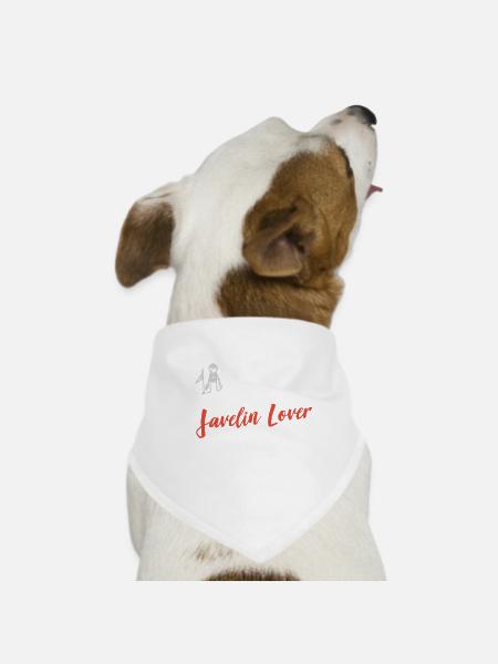 Speerwerfen Liebhaber Speer Speerwurf Speerwerfer - Hunde-Bandana - Weiß