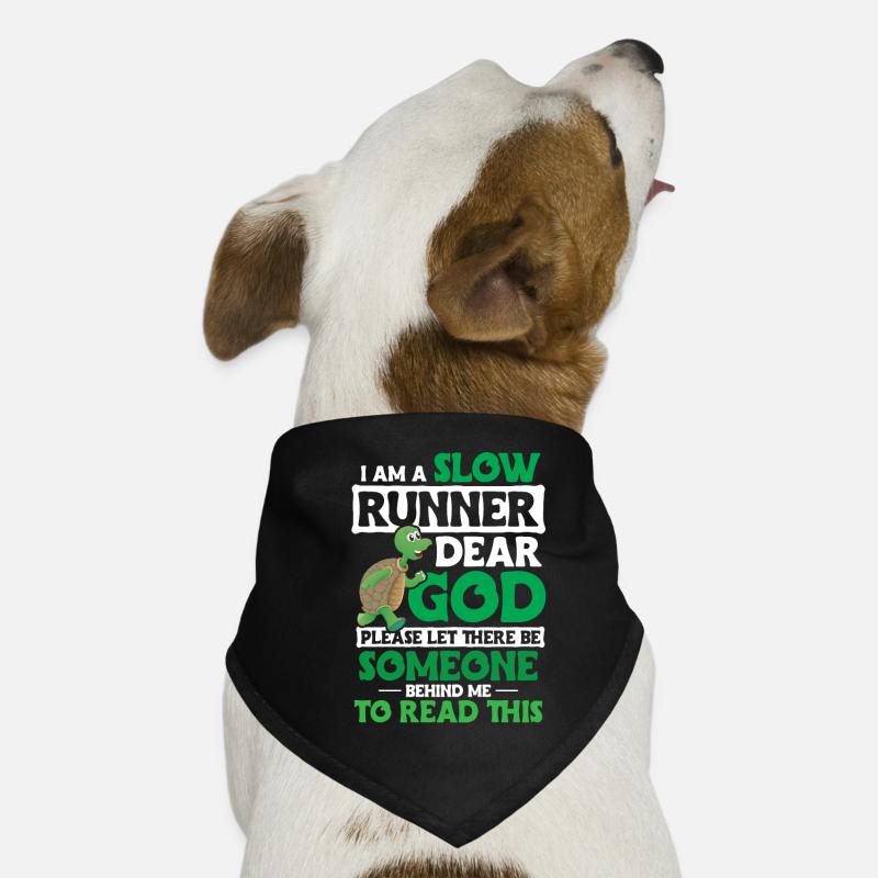 Turtle Saying Running Funny Dog Bandana