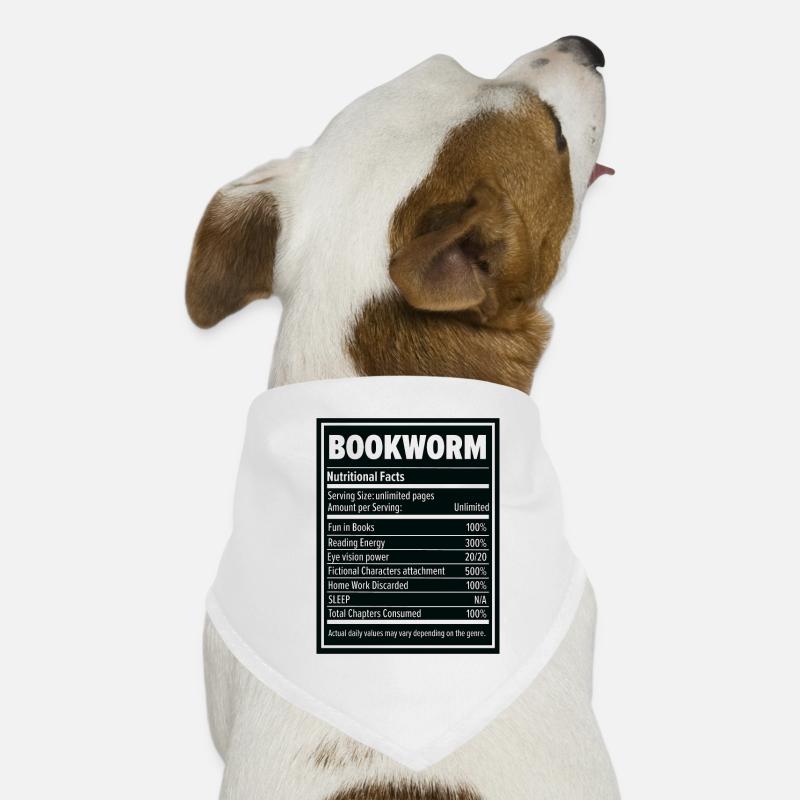 Book Lover Bookworm Nutritional Values Reader Dog Bandana
