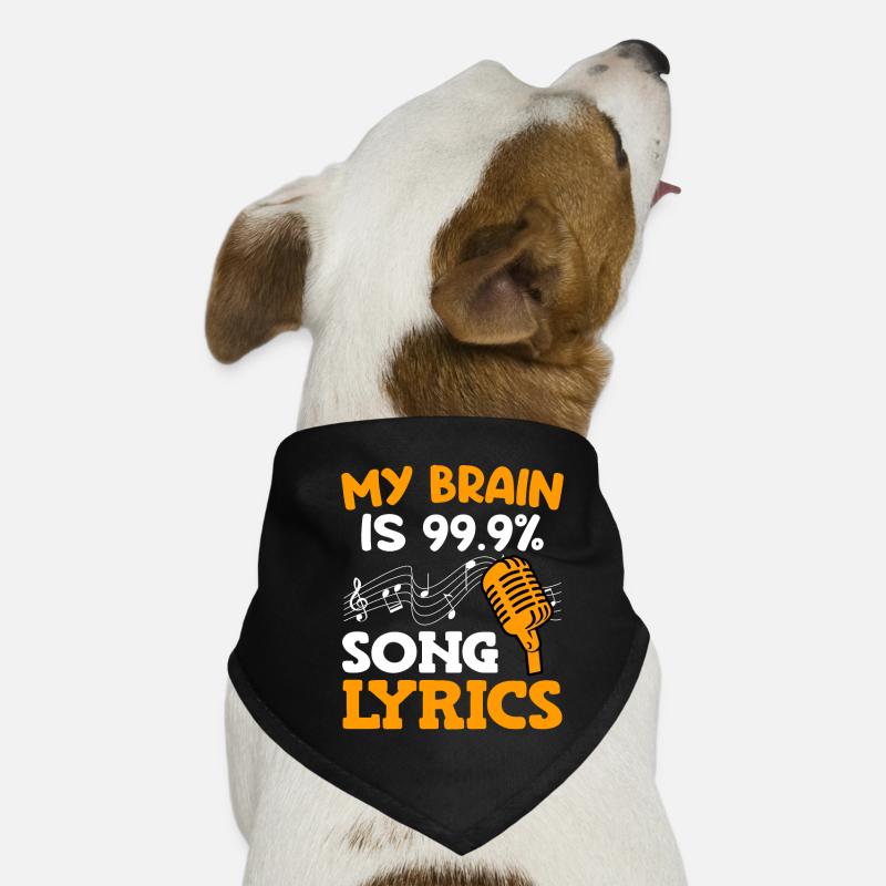 Singers My brain is 99.9% singing lyrics Dog Bandana