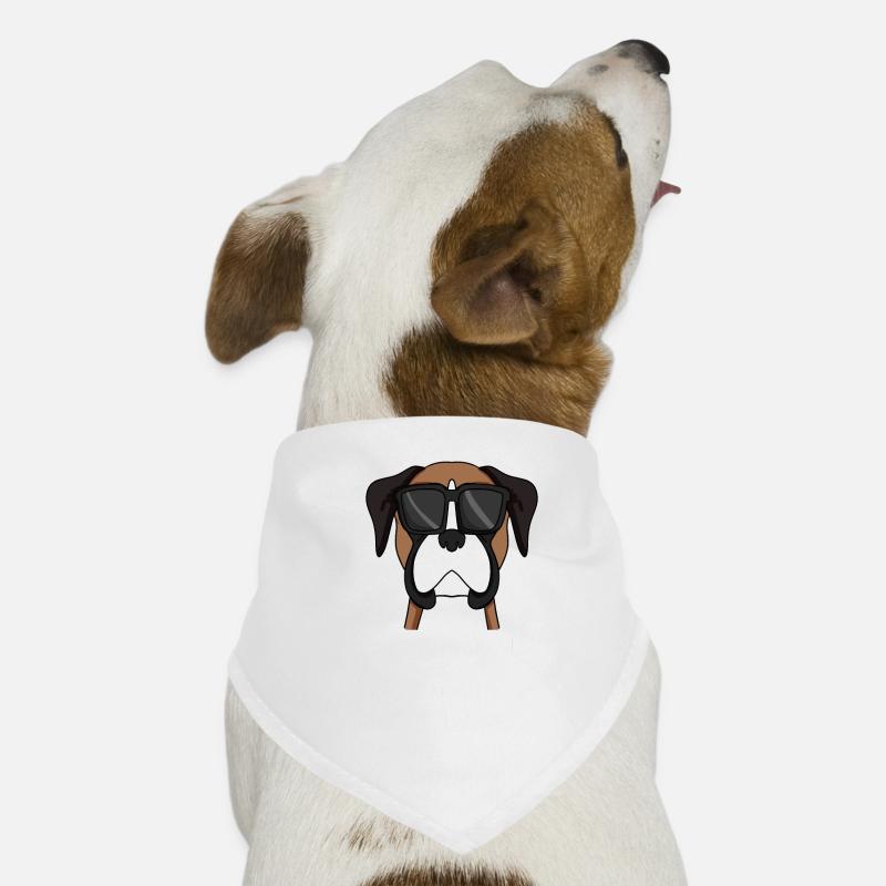 Hund Deutscher Boxer Cool Chef - Hunde-Bandana - Weiß
