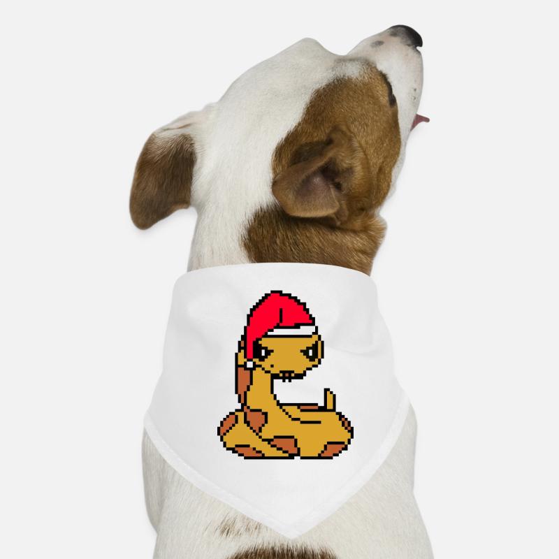 Serpent de Noël pixélisé - Drôle de serpent Bandana pour chien