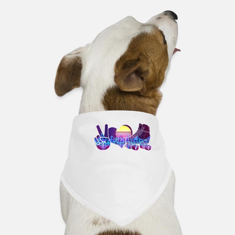 Rollerskates Inline-Skater Inline Rollschuhlaufen - Hunde-Bandana - Weiß