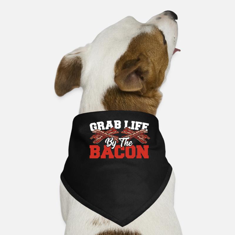 Grab Life By The Bacon Bacon and Egg Ham Breakfast Dog Bandana