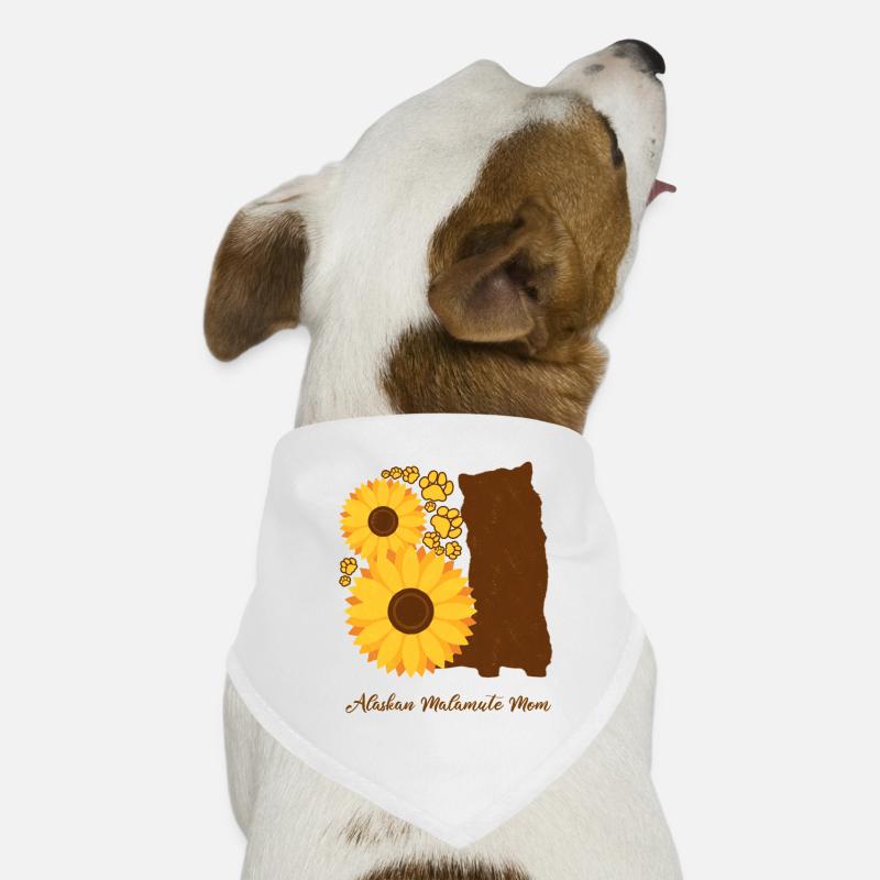 Mère de tournesol - Malamute d’Alaska Bandana pour chien